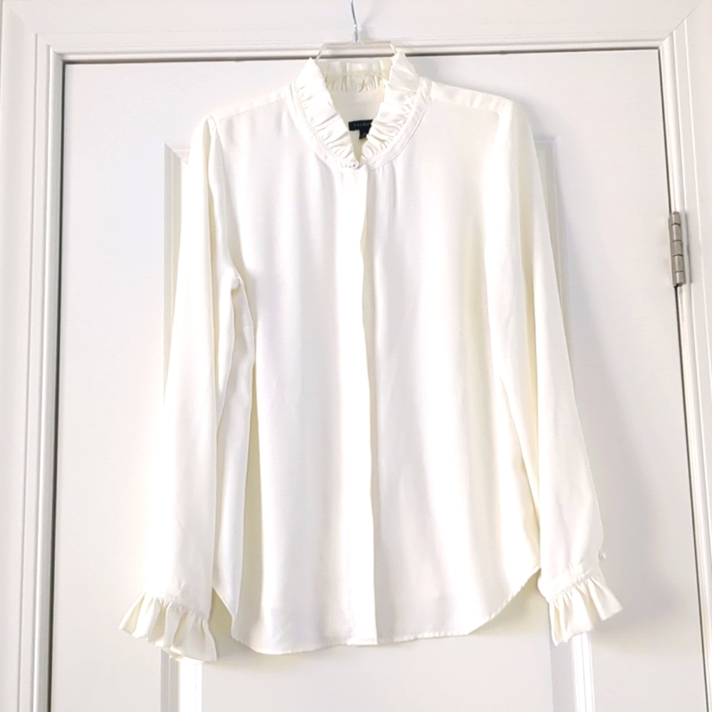 Talbots - Ruffle Trim Blouse - Ivory